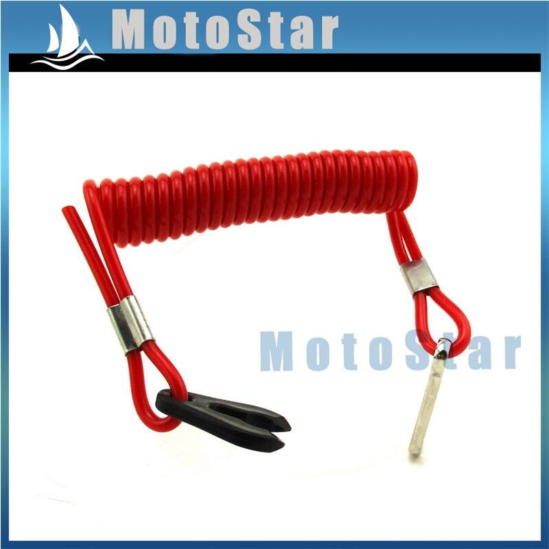 Red Safety Tether Lanyard Cord For Stop Kill Switch Jet Ski Boat Yamaha