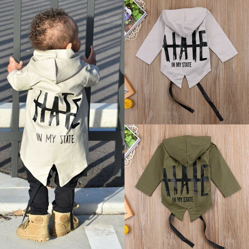 Pudcoco Baby Boys Clothes Long Sleeve Hooded Outwear Coat Winter Jacket Overcoat Toddler Infant Spring Outfits 1-2Y