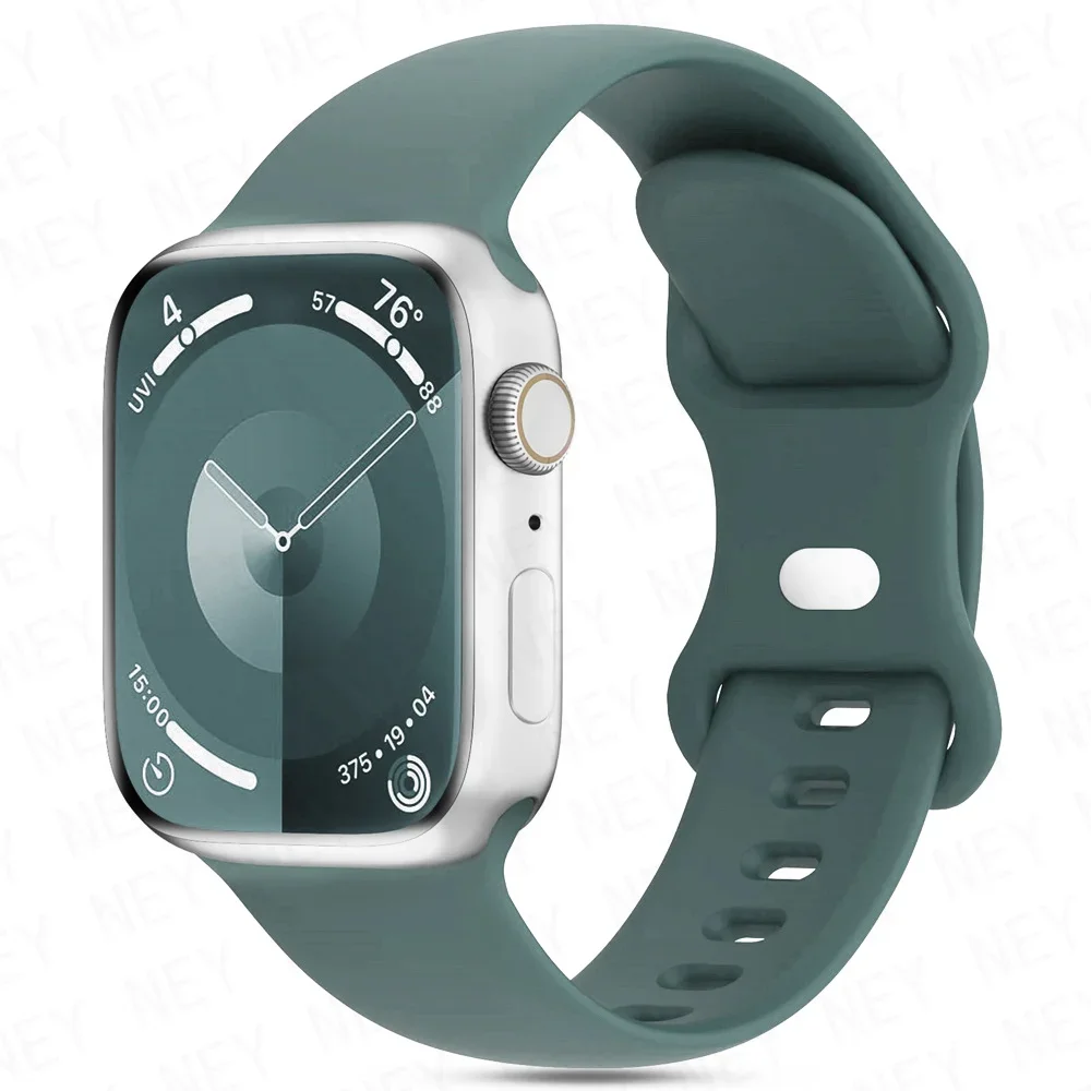 Urrem til apple watch-rem 44mm 40mm 45mm 41mm 42-38mm silikonearmbånd iwatch-rem serie 8 7 se 3 4 5 6 9 ultra 2 49mm