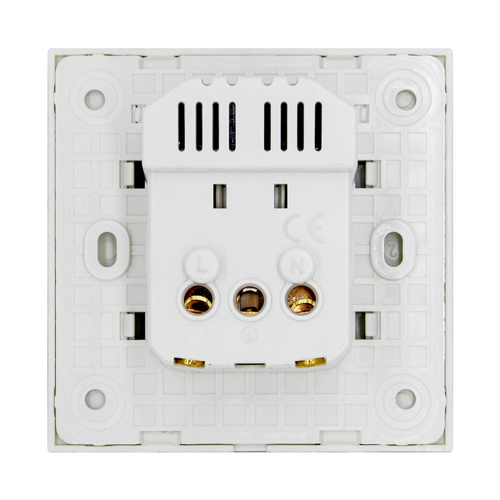 BSEED EU Standard Wall Socket With Double USB Wall Decorative Socket Dual Black Golden White Glass Panel