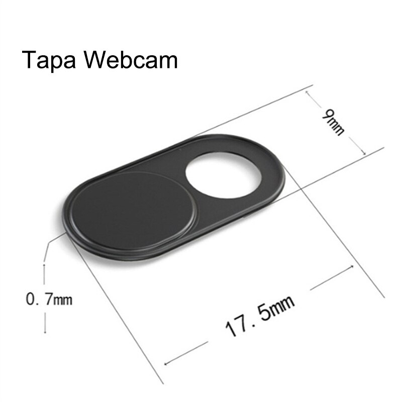 Tapa camara portatil Tapa webcam Ordenador Cubierta de Webcam cubierta protegida imán deslizante de plástico protege la privacidad Mac ios Web laptop: Black