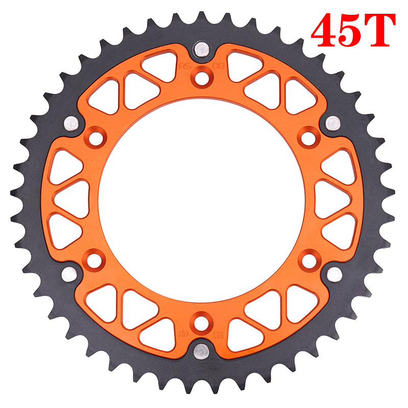 45 T-52 T Motorfiets Achtertandwiel Voor SX SX-F 125 144 150 200 250 350 300 360 380 520 500 525 505 400 440 450 Racing Zes Dagen: Army Green