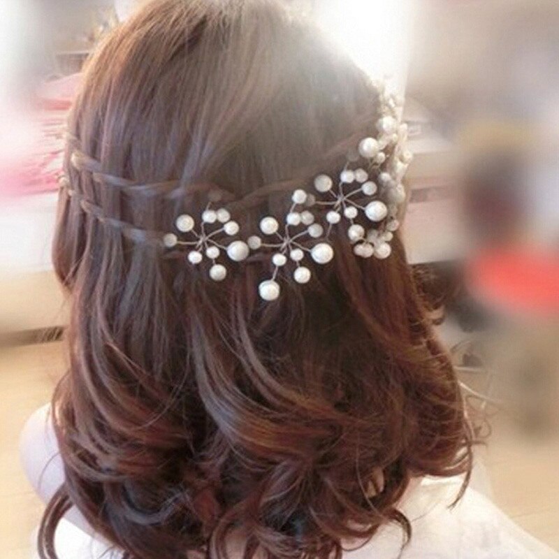 5 pc Simulate Pearl Hairpins Hairstyles Wedding Bridal Hair Pins Hair Jewelry Accessories Hairwear Girls Hair Clips For Women