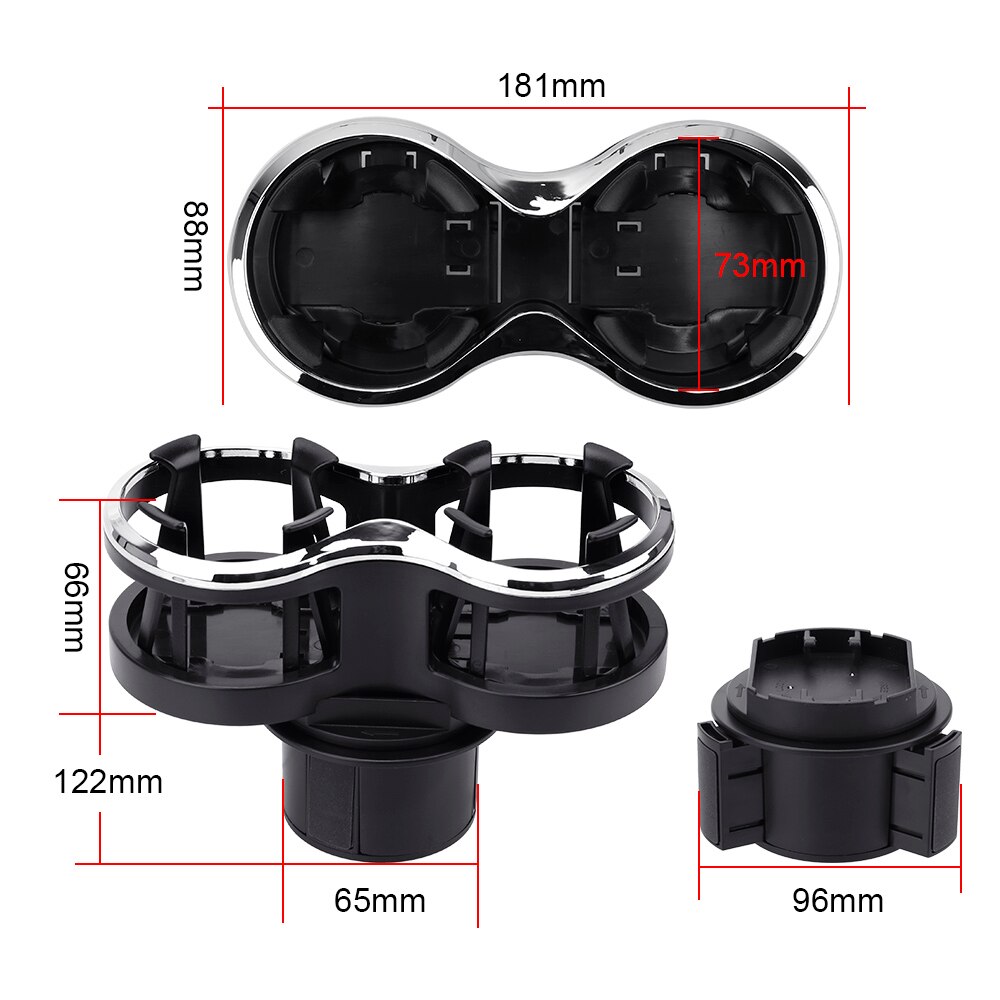 Forauto multifunksjonell bilmontert glassstativ modifisert fast bilsett glass askebegerstativ bil for tekopp tallerken drikkeholder