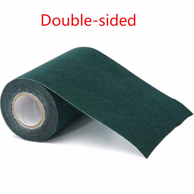 Selvklæbende kunstgræs tape fugebånd til udendørs have grøn syntetisk græsplæne tæppe græs splejsning tape: 5cm 5m