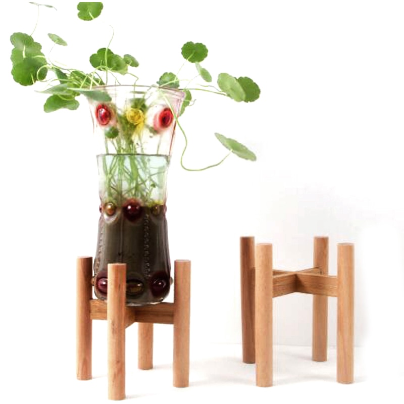 Maceta fuerte de pie, soporte para bonsái, bandejas para macetas de madera, 1 Uds.