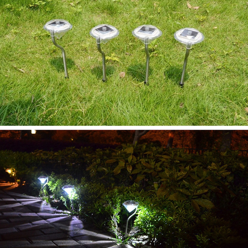 Solar Lamp Gazon Verlichting Outdoor LED Solar Light Pathway Landschap Grond Mount Lamp Diamant Vorm Tuin Lamp Hek