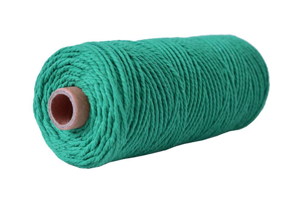 2mm diy knutsel macramé touw touw kleurrijk katoenen gedraaid koord 100 meter: Diepgroen