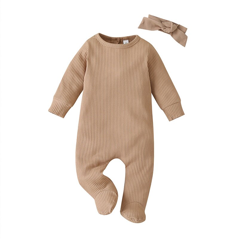 Carter toddler baby boy girl combinaison à manches longues de couleur unie vêtements pour bébé automne bébé ha vêtements combinaison d'escalade: D / 3m