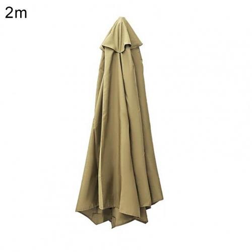 Bequem Terrasse Regenschirm Ersatz Gewebe Faltbare Baldachin Abdeckung Polyester Anti-verformen Sonnenschirm Baldachin Abdeckung: Coffee / 2M
