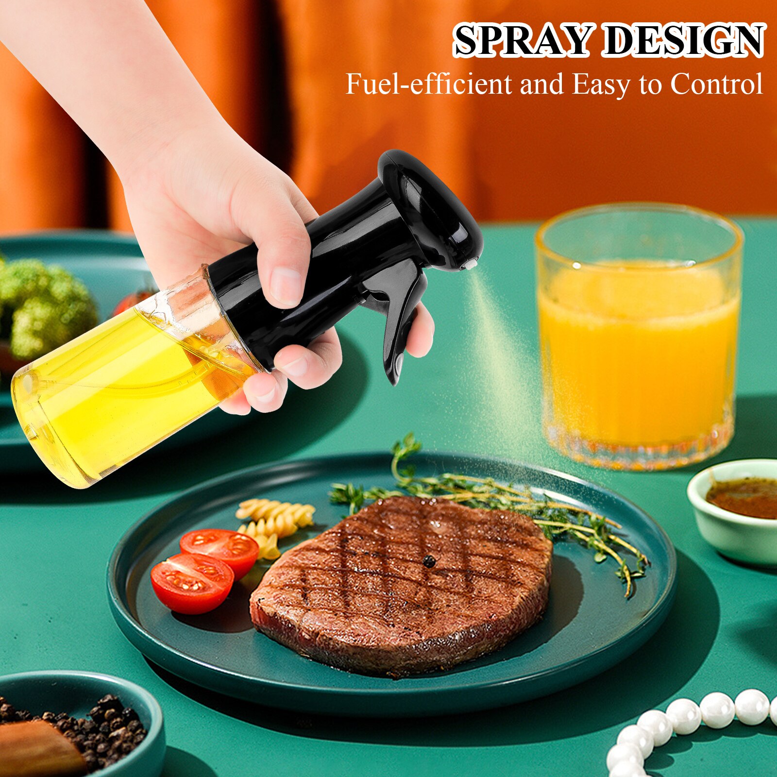 Kitchen Oil Sprayer Cooking Oil Spray Bottle Cooking Baking Vinegar Mist Sprayer Barbecue Spray Bottle Cooking Barbecue BBQ 1PC