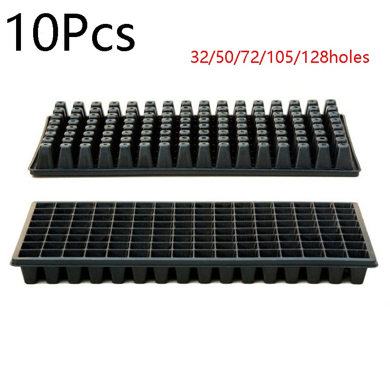 10 st 32/72/105/128 celler sådd bricka plast plantskola bricka maceteros bonsai blomkruka grön saftiga växter kruka frö växa låda