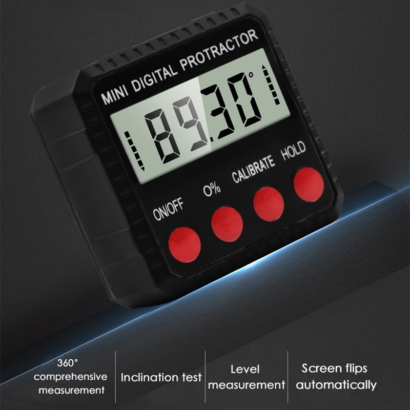 Newangle Gradenboog Universal Bevel 360 Graden Mini Elektronische Digitale Gradenboog Inclinometer Tester Meetinstrumenten