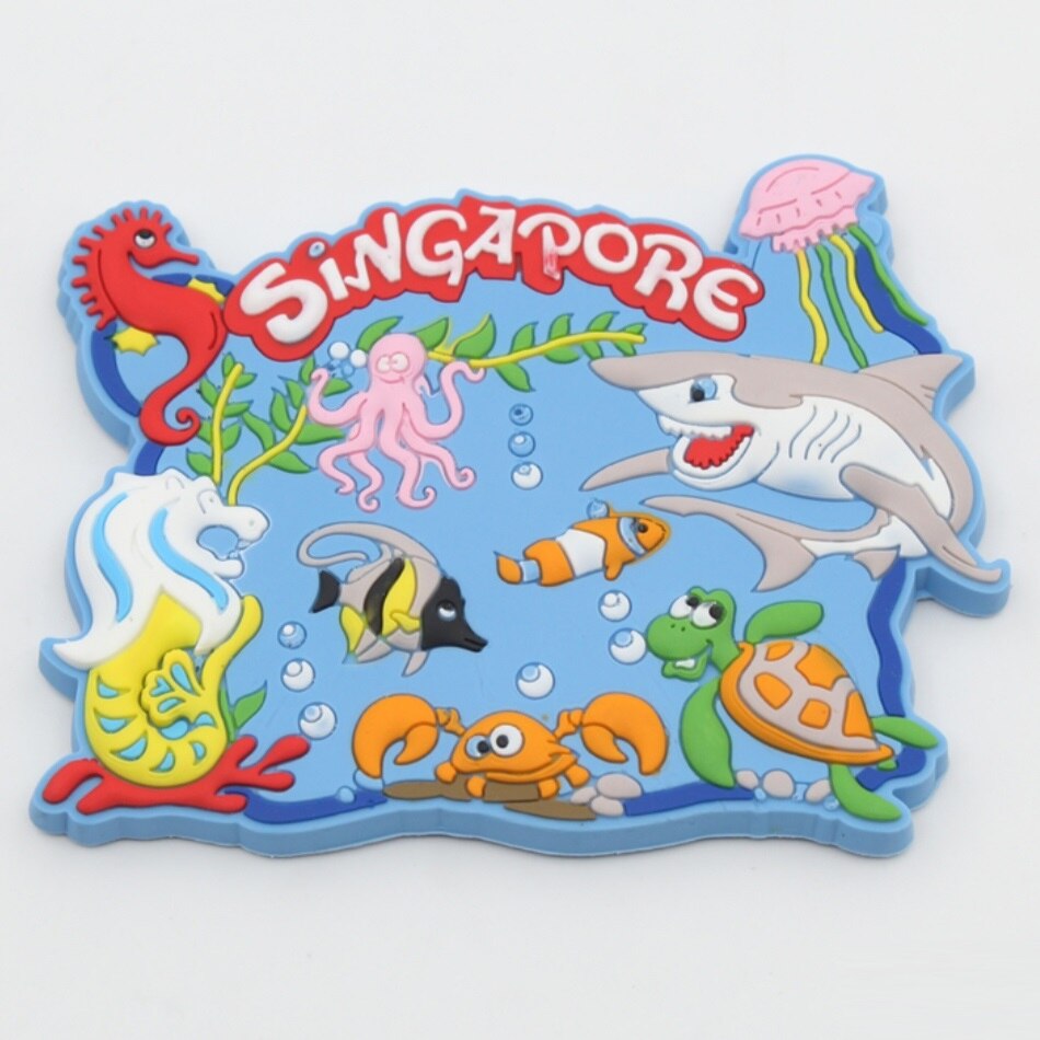 Singapore Rubber Fridge Magnet Tourist Souvenirs Refrigerator Magnetic Stickers Travel collection