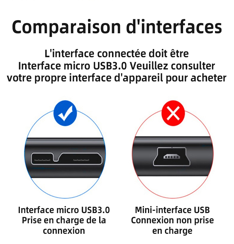 Hard Drive External Cable USB Micro B Cable HDD Cable Micro Data Cable SSD Sata Cable for Samsung Hard Disk micro B USB3.0 Cable