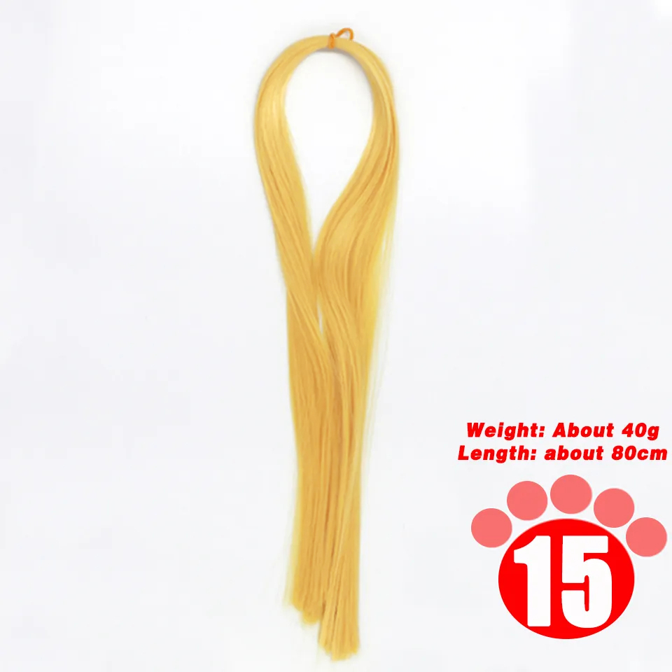 Peluquería de muñeca BJD/SD, fibra de nailon sintética resistente al calor, 1/3 1/4 1/6 1/12, muñeca tejida a mano, cabello modificado DIY para injerto: Negro