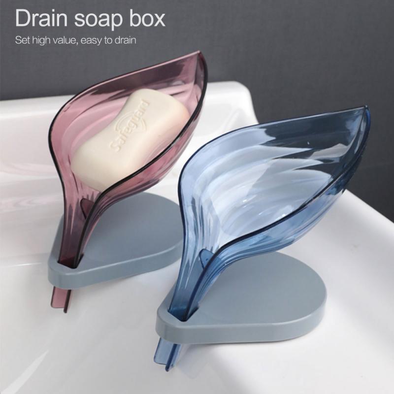 Zeep Opslag Droogrek Huishoudelijke Badkamer Benodigdheden Blad Sink Spons Afvoer Doos Zuignap Multi-Kleuren Zeep Houder
