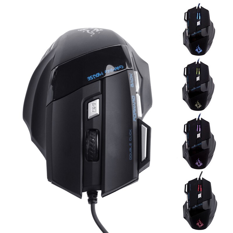 5500 DPI 7 Button LED Optical USB Wired Gaming Mice Mouse For Pro Gamer -PC Friend