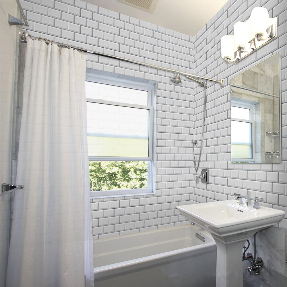 Funlife® Tile sticker Oil Proof Oil Proof Peel & Stick Removable Self-Adhesive Bathroom Decorative Floor DIYKitchen Backsplash