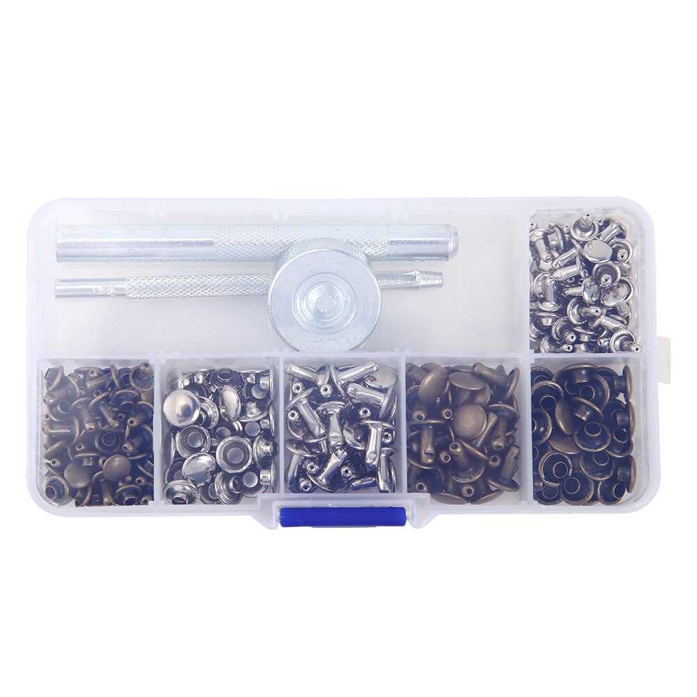 120 Stuks Snap Fastener Druk Knop Klinknagels Metalen Koperen Bevestiging Studs Lichtgewicht Huishoudelijke Kleding Benodigdheden Voor Leer: Type B 120pcs