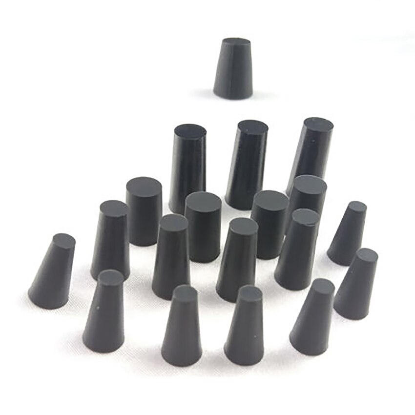 Tapones Cónicos de goma de silicona negra, Tapón cónico, tapas de cierre, junta de sellado