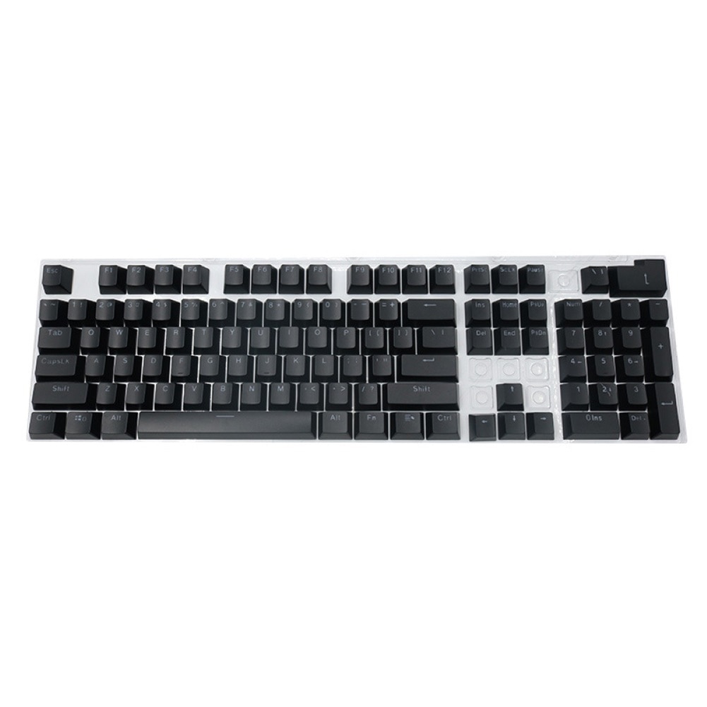 104Pcs Universal Key Cap Set Ergonomic Doubleshot Backlit Keycaps for Mechanical Keyboard Key Caps Keycap Keyboards Accessories: Black