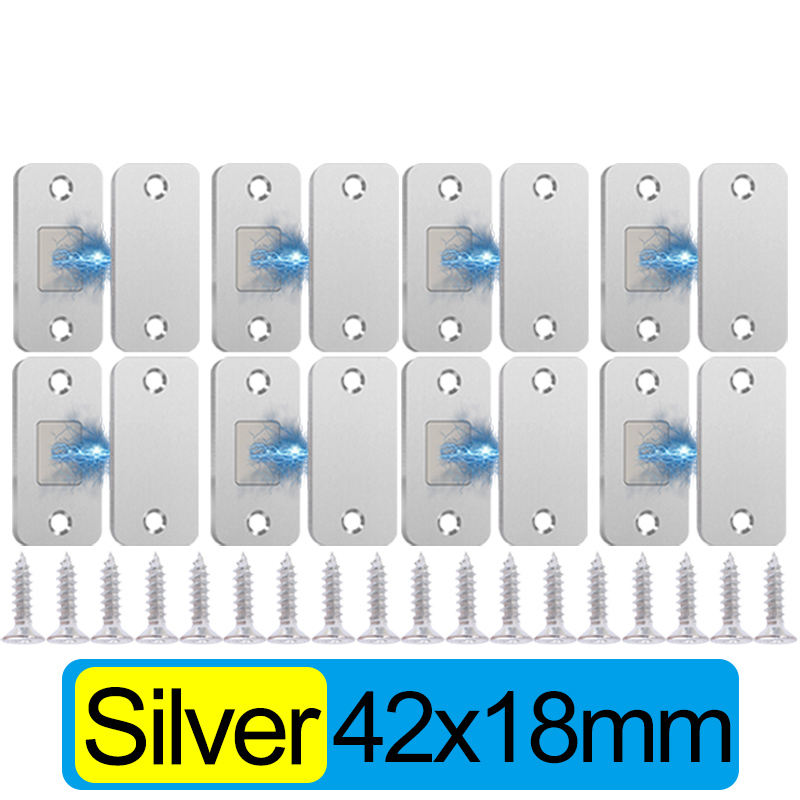 Schrank-Magnetverschluss, ultradünn, selbstklebend, Schrankverriegelung, magnetische Verschlüsse für Küchenschrank, Türschließen, magnetischer Türverschluss: XL / Blau