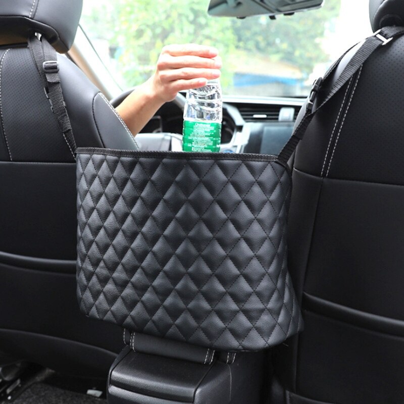 1PC Car Net Pocket Handbag Holder Universal Multifunction Car Organizer Seat Gap Storage Mesh Pocket Interior Accessories