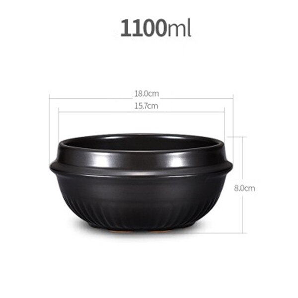 Korean bibimbap special stone pot Korean style stall ceramic pot open fire casserole clay pot rice casserole small pot: Stone pot B1