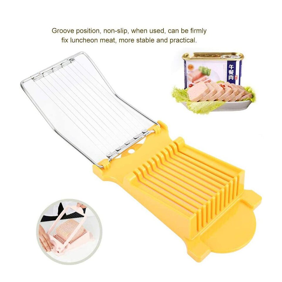 Lunch Vlees Slicer 10 Roestvrijstalen Draden Slicer Eten Cutter Keuken Gadget Voor Kaas Ei Groente Fruit Zacht Voedsel Sushi