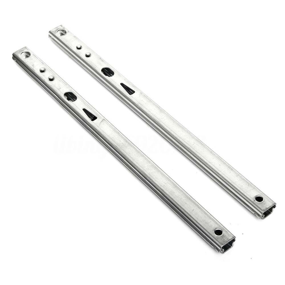 Micro Drawer slide Ball Guide Two Sections 17mm Wide Steel Fold Drawer Steel Ball Slide Rail Furniture Hardware Fittings: 246mm