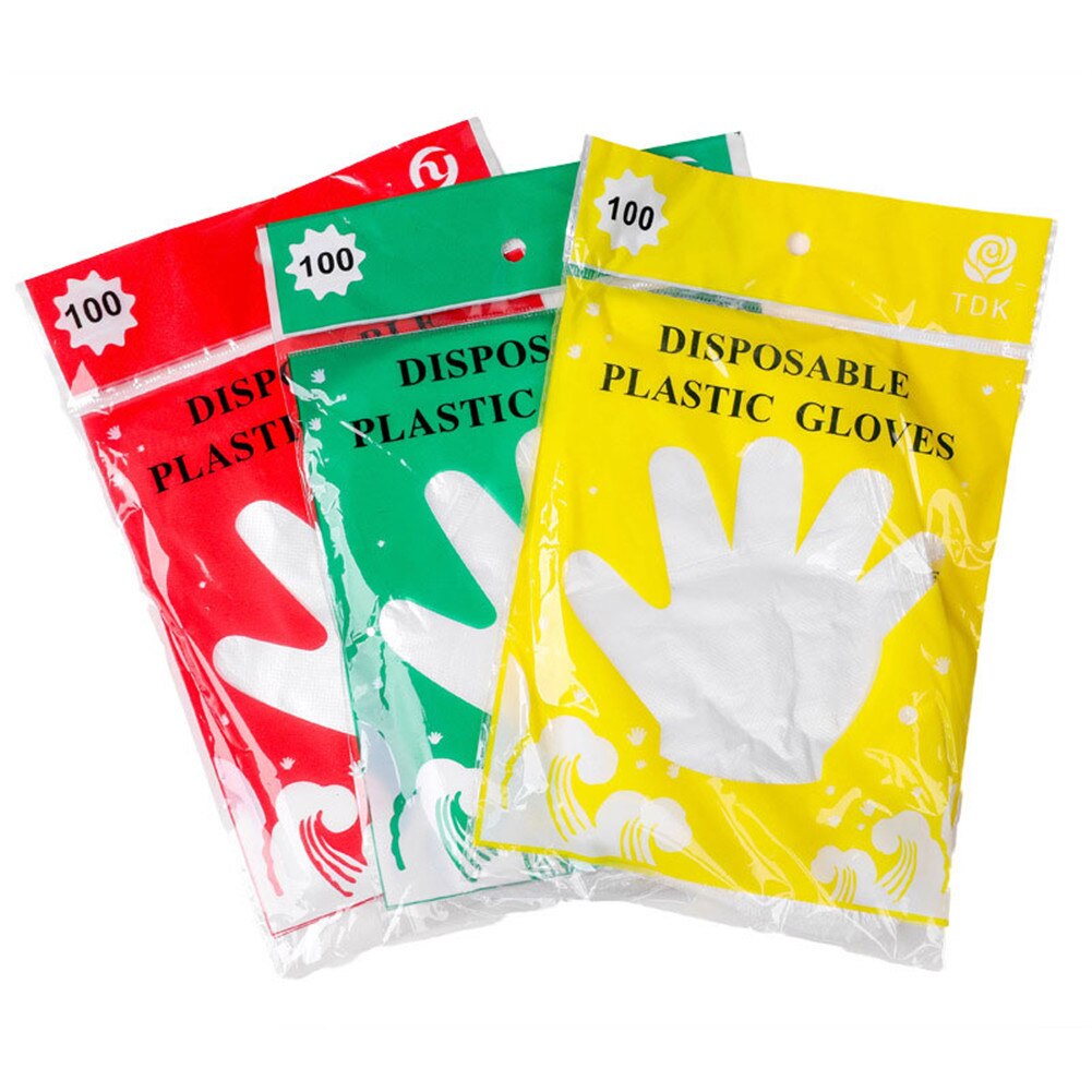 Nieuw 100 stuks wegwerp plastic vinyl doorzichtige middelgrote handschoenen allergie latex en poedervrij geweldig voor thuis keuken  te889: Default Title