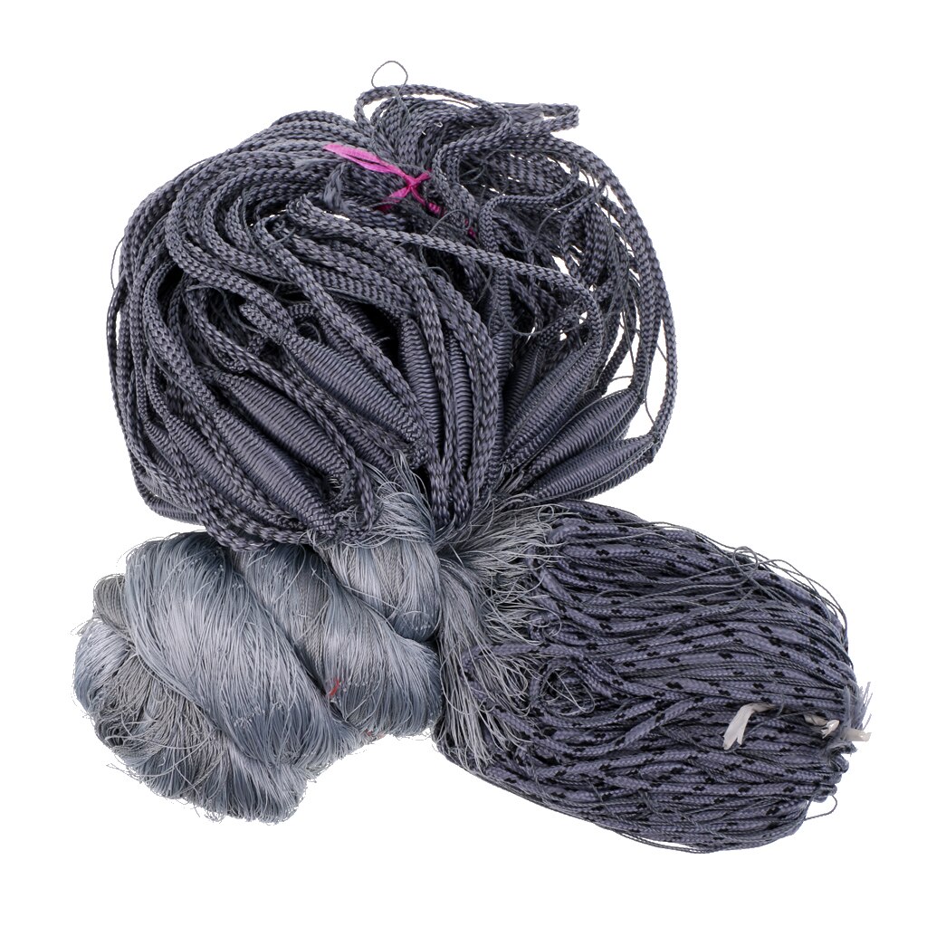 Fishermen Fishing Gill Net Gillnet Fishing Net 4 x 4cm Mesh Hole Grey