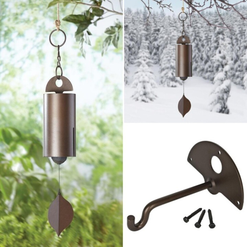 Koperen Windgimes Retro Stijl Serenity Bell Wind Klokkenspel Diepe Resonantie Metalen Diepe Toon Cilinder Voor Buitenterras Decor