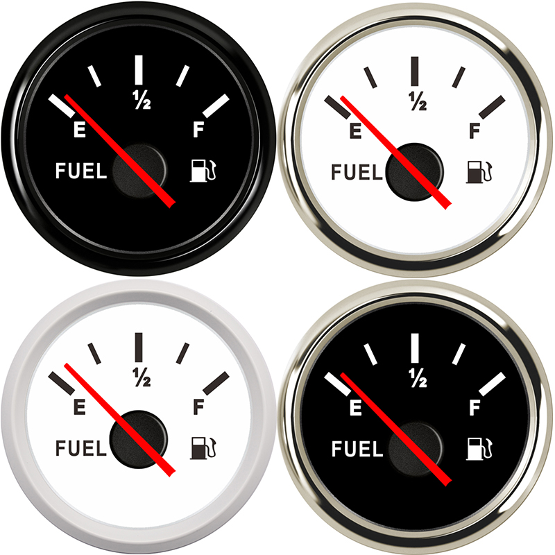 52mm indicador de nivel de combustible coche digital medidor de partes automotrices indicadores 12V 24V para Universal para barco del camión del coche RV Camper de la motocicleta