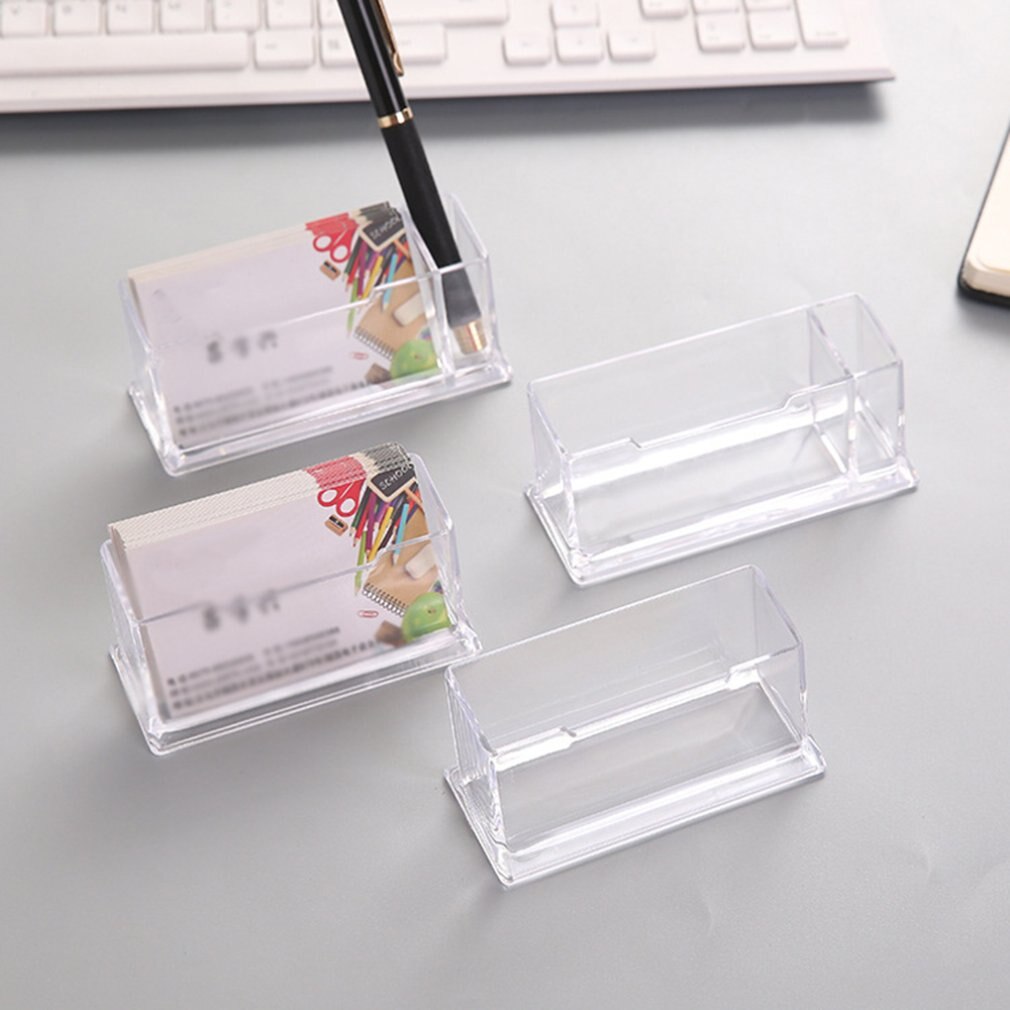 Business Card Holder Display Stand Desk Desktop Countertop Business Card Holder Desk Shelf Box With Pen Holder