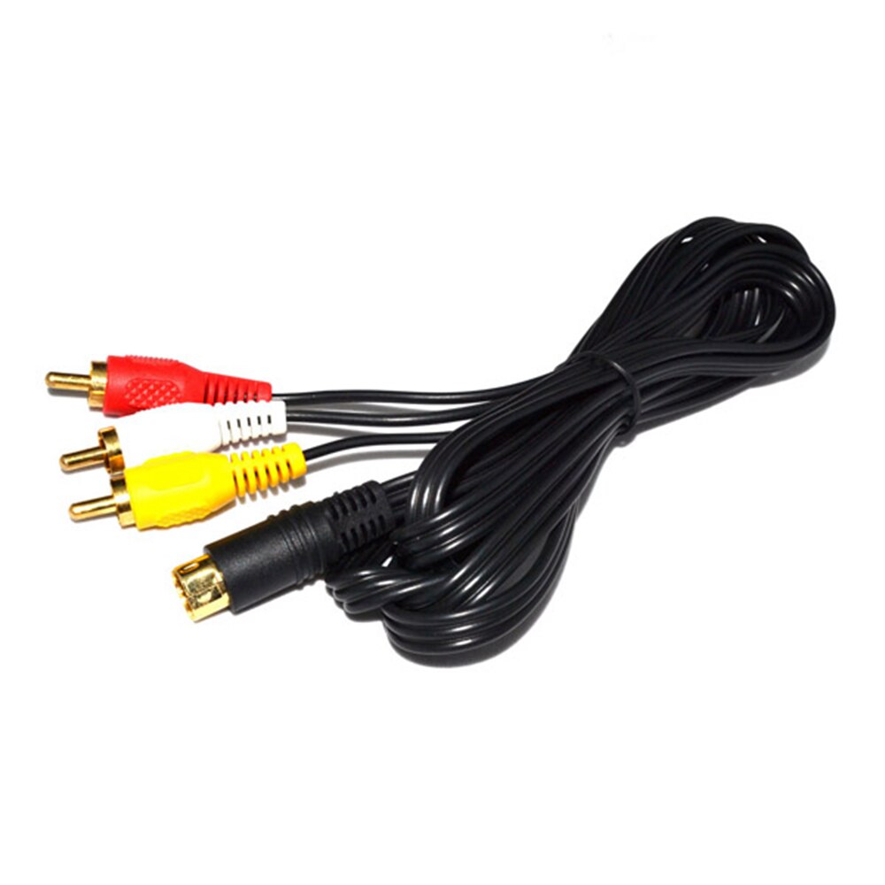 10 pcs Gold Plating Plug Av-kabel voor SEGA Saturn voor SS RCA Cord