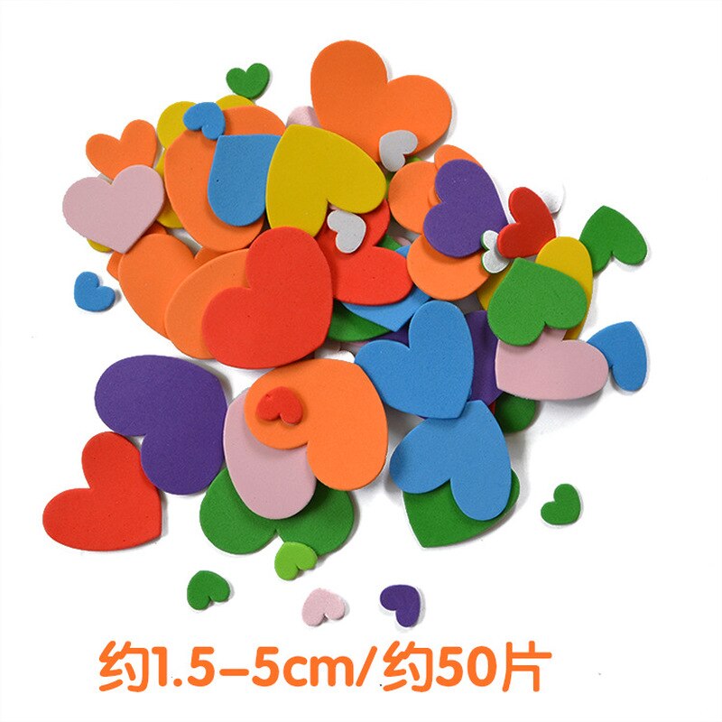 1LOT Mix Star hearts foam stickers Kids toy Scrapbooking kit.Early educational DIY.kindergarten arts and craft.OEM