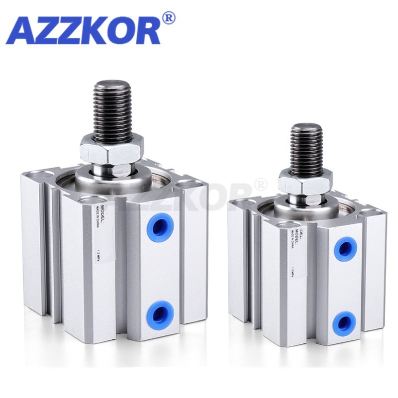 Azzkor SDA-B Pneumatische Dunne-Tpye Air Cilinder Kleine Buitendraad Pneumatisch Gereedschap 25 Boring Naar 5 10 15 20 25 30 35 40 45 50 55 60Mm