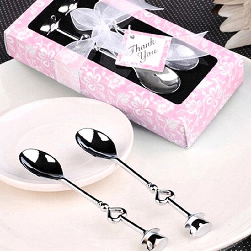 Souvenir Wedding Souvenir 1 set Wedding Souvenirs Love Drink Tea Coffee Spoon Bridal Shower Wedding for Guests Wedd