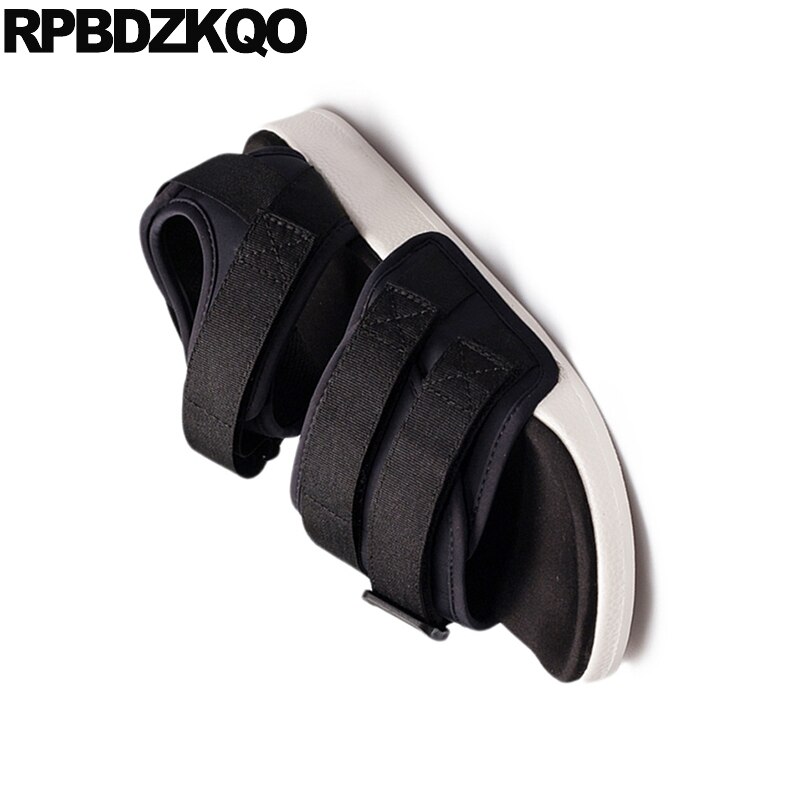 Schoenen zwarte sneakers mode ademende heren sandalen zomer outdoor riem platte sport blauw casual inheemse open teen