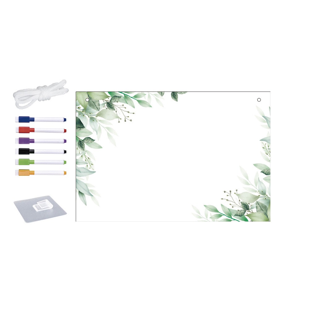 mit 6 Stiften, Acryl-Notiztafel, transparent, wiederverwendbar, Kühlschrank, Kalender, rahmenlos, zum Aufhängen, Notiztafel-Set, Kühlschrank: Blau