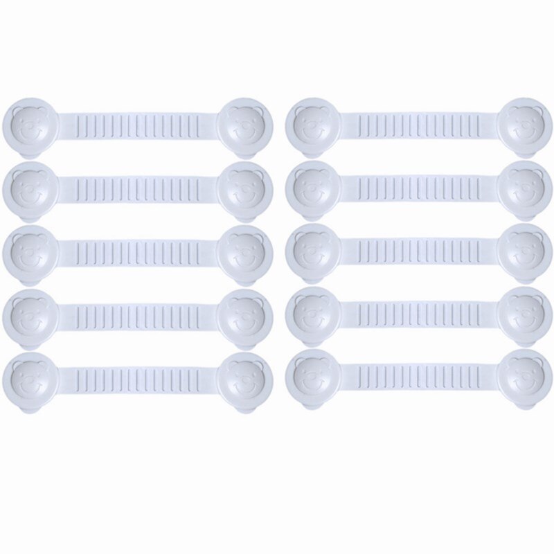 5 teile/los freundlicher Sicherheit Schutz Baby Pflege Kühlschrank sperren Art Baby Sicherheit sperren Schrank Schrank Tür Schublade Sicherheits Schloss: weiß 10stck