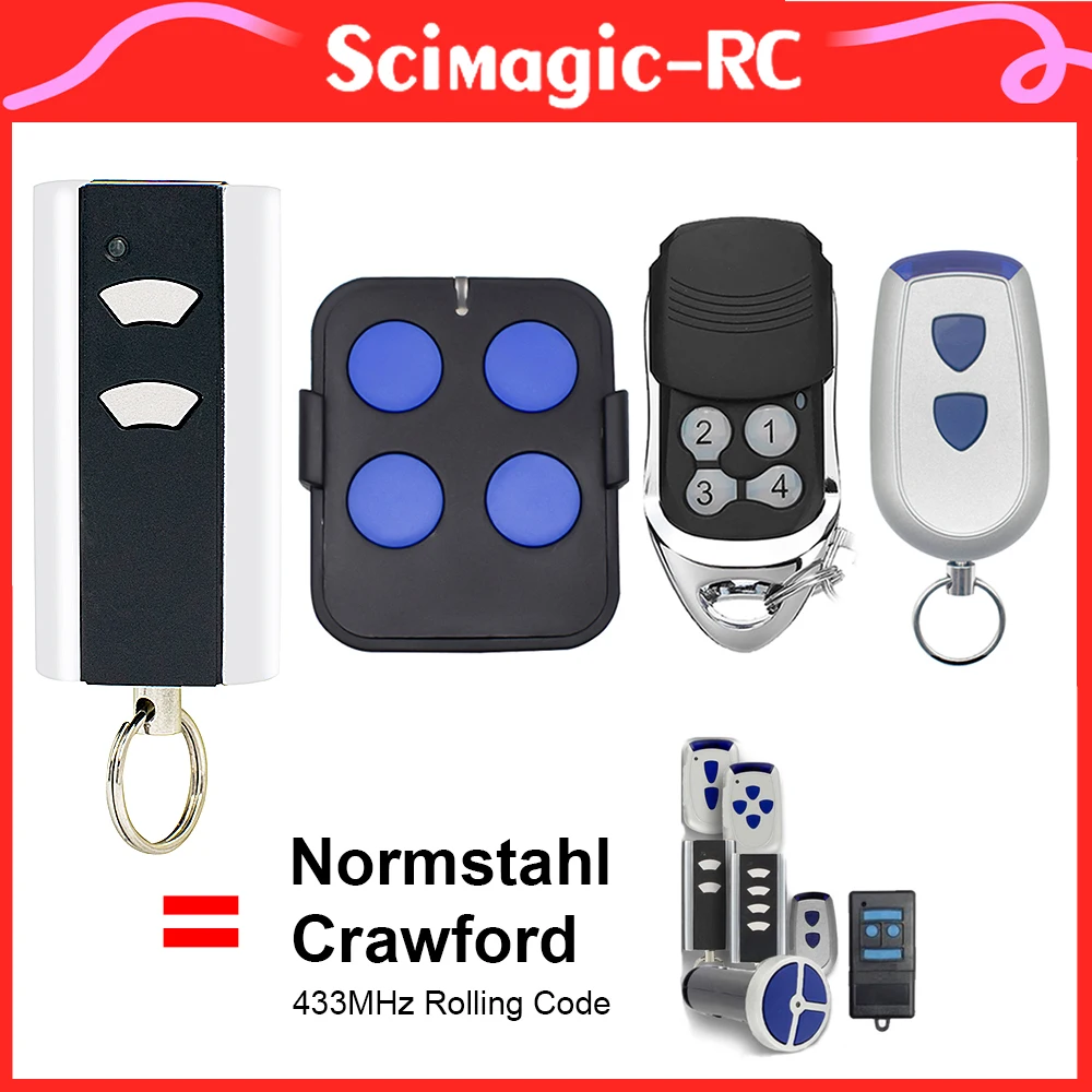 For Normstahl / Crawford Standard Steel T433-4 RCU 433 4K 2K EA 433 2KS 4KS N002800 Rolling Code 433MHz Micro Garage Door Opener