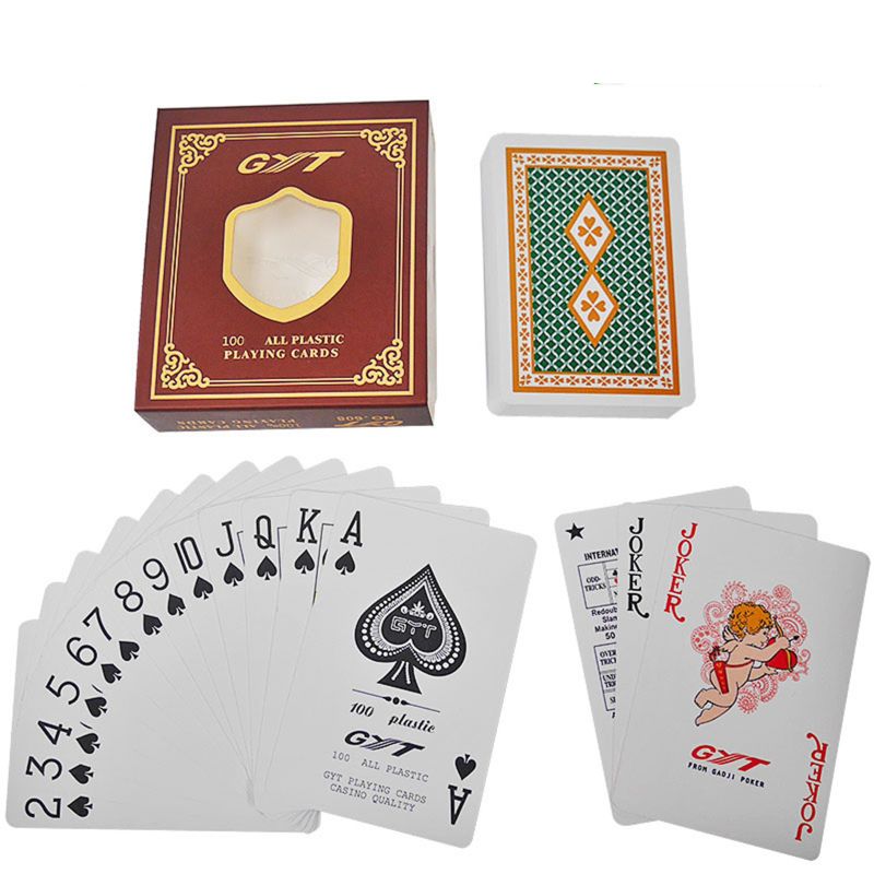 GYT Matting Top Plastic PVC Playing Cards Poker Cards - Waterproof,Double-sided Grinding, Plastic Box Collection Y4UD: 1