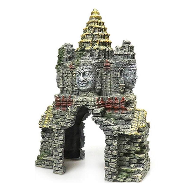 Ancient Cambodian Erawan Statue Fish Tank Landscaping Ornament Simulation Crafts