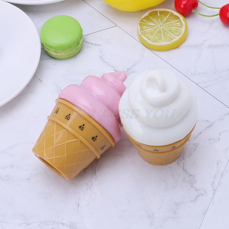 Ice Cream Mechanical Kitchen Timer Cooking Countdown Timer Clock Kitchen Gadgets Tool