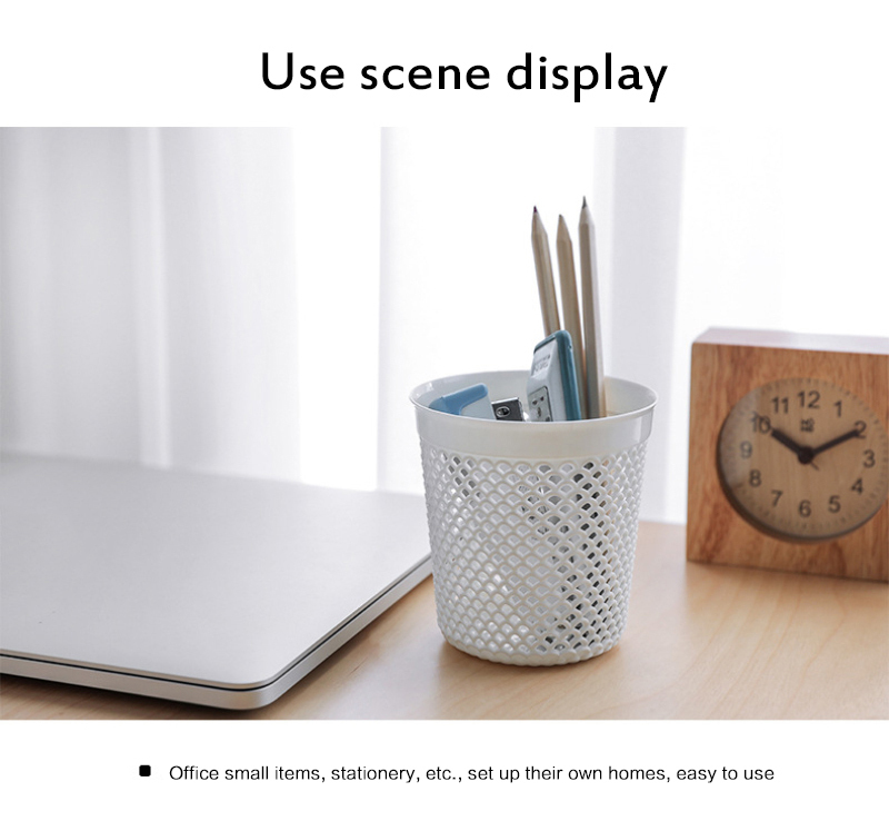 Desktop Pen Holder Office School Storage Case Plastic Pen Box Desk Pencil Organizer White Grey Makeup Brush Storage #30