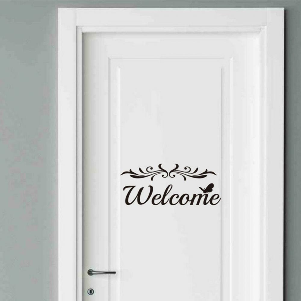 Welcome 100% Home Decor Wall Stickers Decal Bedroom Door Vinyl Art Mural Decoration Home Decor Poster Removable Decals