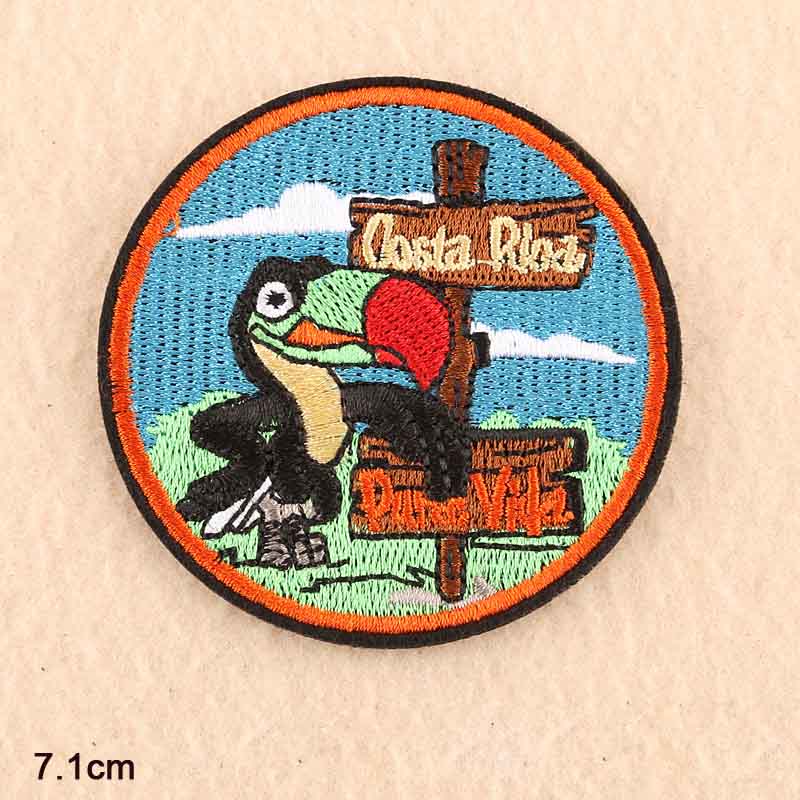 Shark Papegaai Kreeft Ijzer Op Geborduurde Kleding Patches Voor Kleding Stickers Kledingstuk